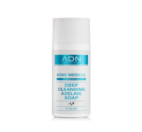 Очищуюче азелаїнове мило для жирної та проблемної шкіри ACNX Deep Cleansing Azelaic Soap ADN, 15...