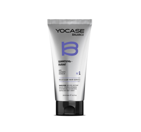 Шампунь-пілінг для жирного волосся Balance Yocase  Green Pharm, 250 мл