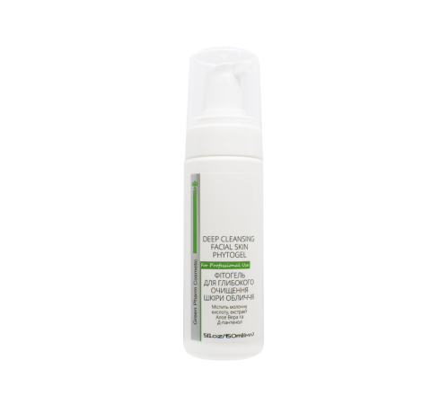 Піна фітогель для глибокого очищення шкіри обличчя Deep Cleansing Facial Skin Phytogel Green Pha...