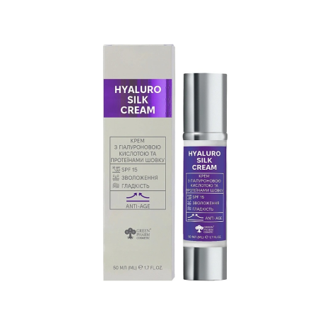 Крем з гіалуроновою кислотою та протеїнами шовку HyaluroSilk Cream Green Pharm, 50 мл