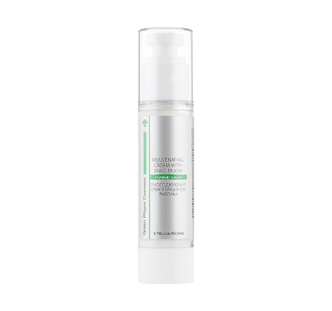Омолоджуючий крем з муцином равлика Rejuvenating Cream With Snail Mucin Green Pharm, 50 мл