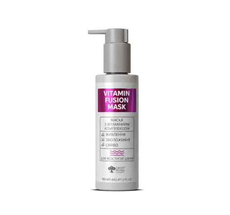 Маска з вітамінним комплексом живлення та сяйво Vitamin Fusion Mask Green Pharm, 150 мл