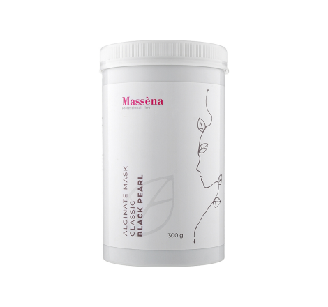 Альгінатна маска чорна перлина для обличчя Alginate Mask Classic Black Pearl Massena, 300 г