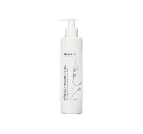 Гель для обличчя міцелярний антиакне очищуючий Anti-Acne Micellar Cleansing Gel Massena, 250 мл