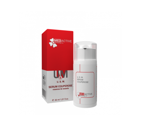 Корегувальна сироватка U.S.M. Serum Couperoze Rosacea & Vessels Med Active, 30 мл