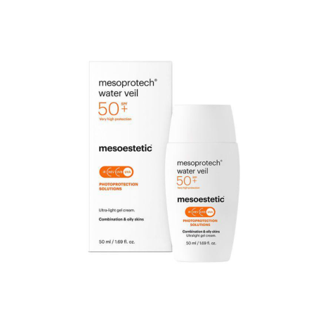 Сонцезахисний крем для обличчя SPF50+ Mesoprotech Water Veil Mesoestetic, 50 мл