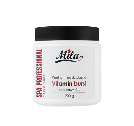 Альгінатна маска класична порошкова 'Вітамінна' Vitamin Burst Peel Off Mask Acerola Мila, 200 г