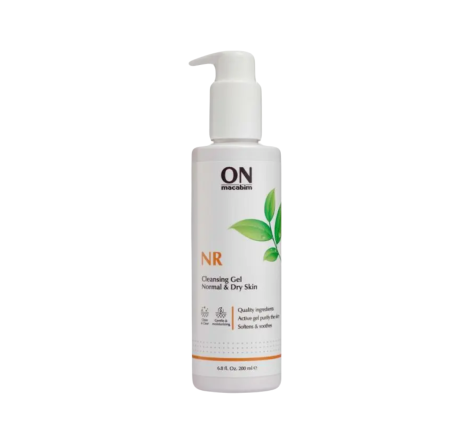 Очищувальний гель для сухої і нормальної шкіри обличчя NR Cleansing Gel For Normal And Dry Skin ONmacabim, 200 мл                                     