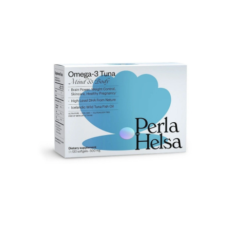 Дієтична добавка Омега-3 із Тунця з DHA Omega 3 Tuna Mind & Body Dietary Supplement Perla Helsa,...
