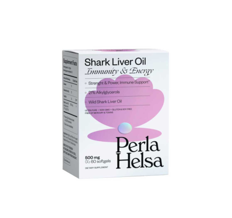 Акулячий жир з алкілгліцеролами Shark Liver Oil Perla Helsa, 60 шт