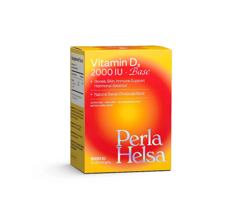 Вітамін Д3 Base 2000 IU Vitamin D3 2000 IU Base Dietary Supplement Perla Helsa, 60 шт