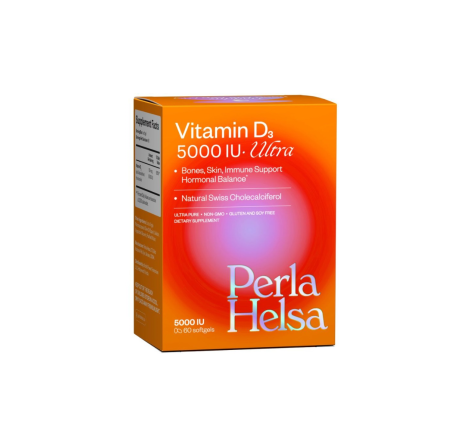 Вітамін Д3 ULTRA 5000 IU Vitamin D3 5000 UI Ultra Dietary Supplement Perla Helsa, 60 капсул