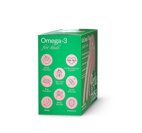Дієтична добавка омега-3 із тріски з вітамінами А і D3 Kids Omega-3 Perla Helsa, 120 шт