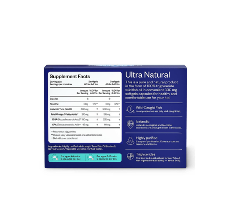 KIDS Омега 3 із тунця з DHA формулою Kids Omega 3 Tuna Brain & Body Power Dietary Supplement Per...