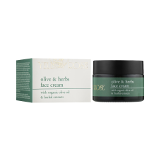 Зволожуючий крем для обличчя з органічним маслом листя оливи Olive & Herbs Face Cream Yellow Rose, 50 мл