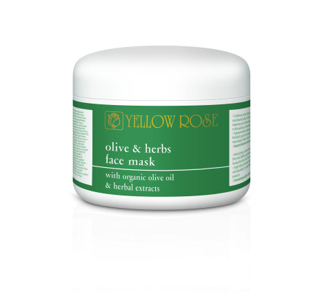 Зволожуюча та поживна крем-маска з екстрактами оливи Olive & Herbs Face Mask Yellow Rose, 250 мл