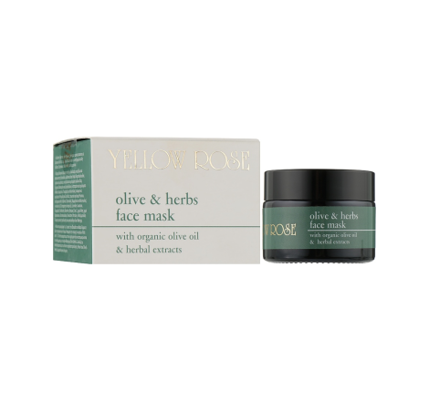 Зволожуюча та поживна крем-маска з екстрактами оливи Olive & Herbs Face Mask Yellow Rose, 50 мл