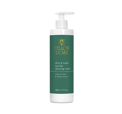Міцелярна вода з рослинними екстрактами Olive & Herbs Micellar Cleansing Water Yellow Rose, 500 мл 