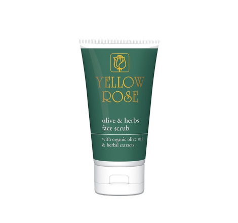 Скраб для обличчя з органічним маслом оливи Olive & Herbs Scrub Yellow Rose, 125 мл      