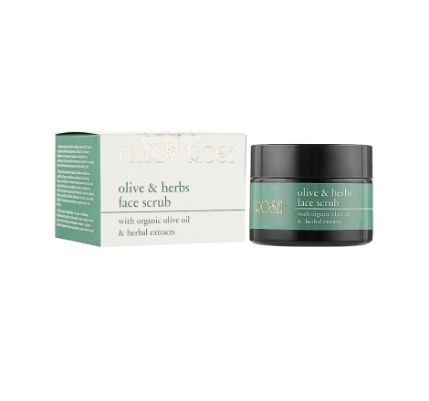 Скраб для обличчя з органічним маслом оливи Olive & Herbs Scrub Yellow Rose, 50 мл      