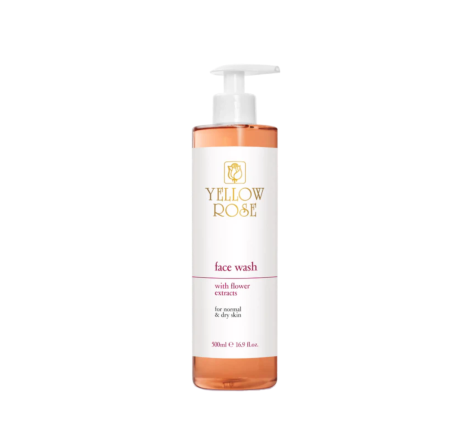 Очищуючий гель для сухої і чутливої шкіри обличчя Face Wash With Flowers Extracts Yellow Rose, 5...