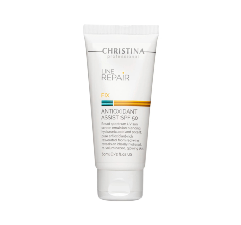 Антиоксидантний лосьйон для обличчя з SPF 50 Line Repair Fix Antioxidant Assist SPF 50 Christina, 60 мл