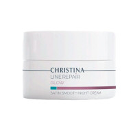 Нічний крем для обличчя 'Гладкість сатину' Line Repair Glow Satin Smooth Night Cream Christina, 50 мл