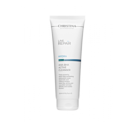 Очищуючий гель для обличчя з AHA-BHA кислотами Line Repair Hydra AHA-BHA Active Cleanser Сhristina, 250 мл