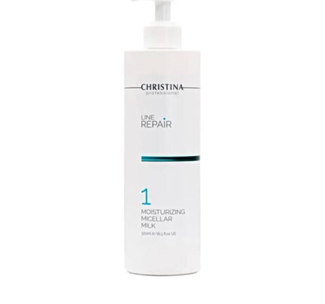 Зволожуюче міцелярне молочко для очищення обличчя (крок 1) Line Repair Moisturizing Micellar Milk (step 1) Christina, 500 мл