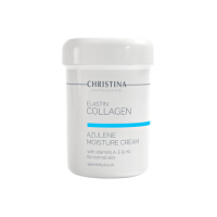 Поживний азуленовий крем з колагеном і еластином для обличчя Elastin Collagen Azulene Moisture Cream with Vit. A, E & HA Christiina, 250 мл