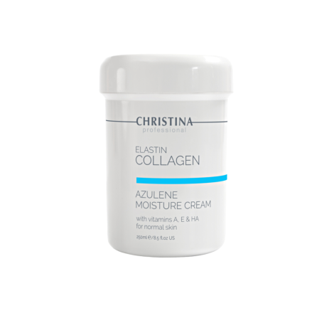Поживний азуленовий крем з колагеном і еластином для обличчя Elastin Collagen Azulene Moisture Cream with Vit. A, E & HA Christiina, 250 мл