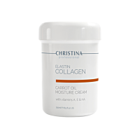 Зволожуючий крем з морквяним маслом для сухої шкіри обличчя Elastin Collagen Carrot Oil Moisture Cream with Vit. A, E & HA Сhristina, 250 мл
