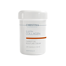Зволожуючий крем з морквяним маслом для сухої шкіри обличчя Elastin Collagen Carrot Oil Moisture Cream with Vit. A, E & HA Сhristina, 250 мл