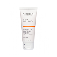 Морквяний зволожуючий крем для сухої шкіри обличчя Elastin Collagen Carrot Oil Moisture Cream with Vit. A, E & HA Сhristina, 60 мл