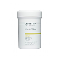 Яблучна маска краси для жирної і комбінованої шкіри обличчя Sea Herbal Beauty Mask Green Apple Christina, 250 мл