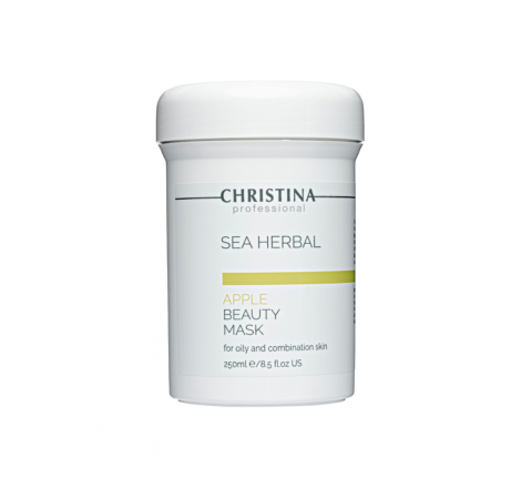 Яблучна маска краси для жирної і комбінованої шкіри обличчя Sea Herbal Beauty Mask Green Apple Christina, 250 мл