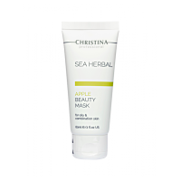 Яблучна маска краси для жирної і комбінованої шкіри обличчя Sea Herbal Beauty Mask Green Apple Christina, 60 мл