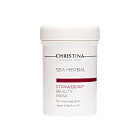 Полунична маска краси для нормальної шкіри обличчя Sea Herbal Beauty Mask Strawberry Christina, 250 мл