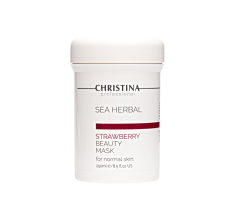 Полунична маска краси для нормальної шкіри обличчя Sea Herbal Beauty Mask Strawberry Christina, 250 мл