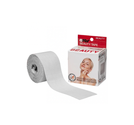 Еластичний кінезіологічний білий тейп Beauty Tape White Ares, 5см*5м